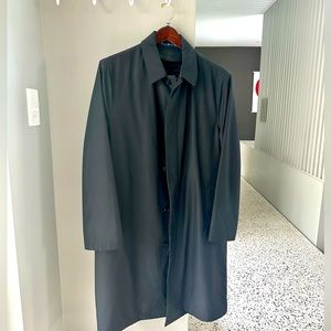 Ralph Lauren Mens Black Rain Coat/Overcoat Size 40R